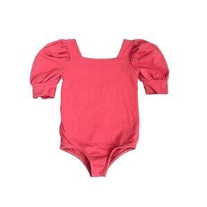 Remie Girl Adalie Leotard Short Sleeve Coral